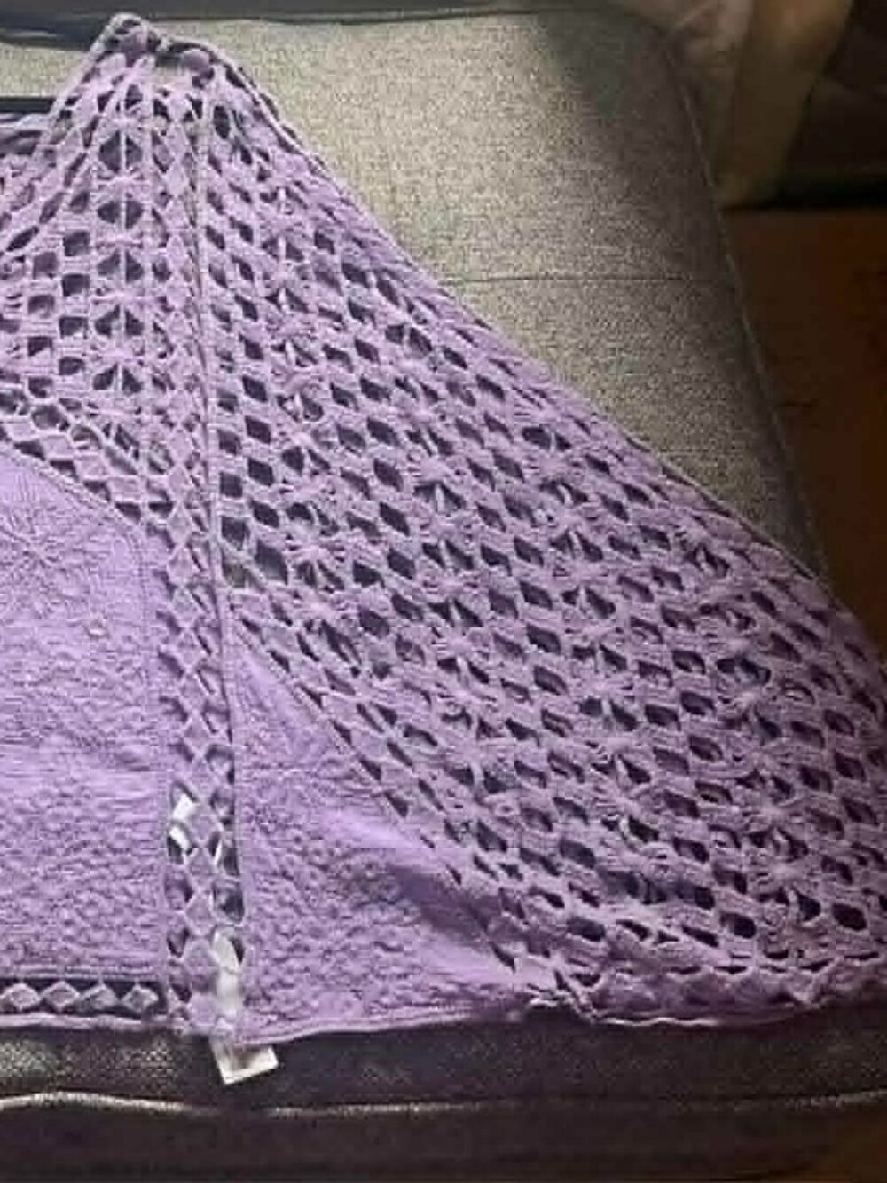 Spectacular Light Purple Crochet Cover Top (C45) - Picture 5 of 8